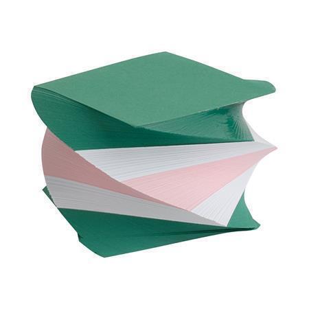 Papírový bloček v kostce, stočený, barevný
