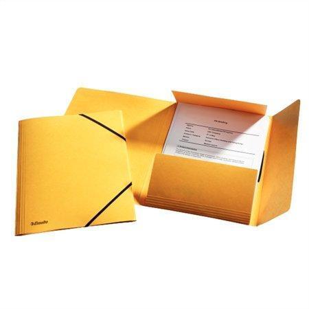 Prešpánové desky na spisy, "Rainbow", žlutá, A4, 15 mm, prešpánový karton, ESSELTE