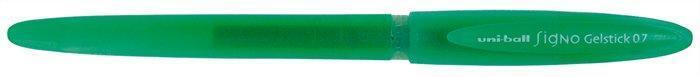 Gelové pero "UM-170", zelená, 0,7mm, s uzávěrem, jednorázové, UNI