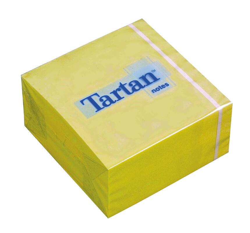 Samolepící bloček, 76x76 mm, 400 lístků ,TARTAN, žlutý