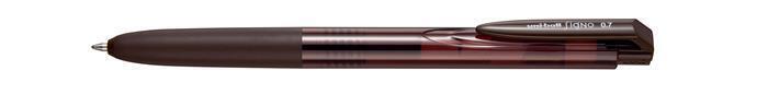 Gelové pero "UMN-155N", hnědočerná, 0,35 mm, stiskací mechanismus, UNI
