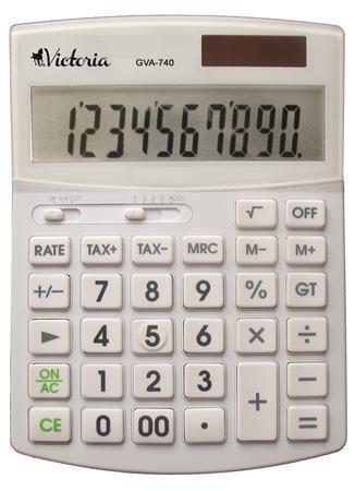 Kalkulačka "GVA-740", stolní, 10místný displej, VICTORIA