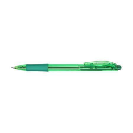 Kuličkové pero "BK417", zelená, 0,35 mm, stiskací mechanismus, PENTEL BK417-D