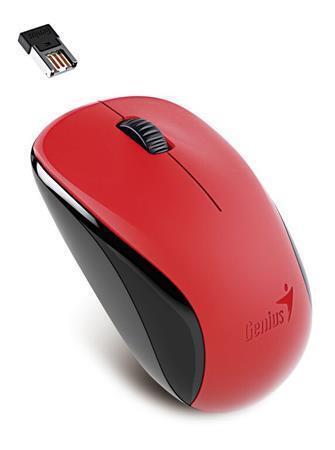Myš, bezdrátová, optická, malá velikost, GENIUS "NX-700", červená