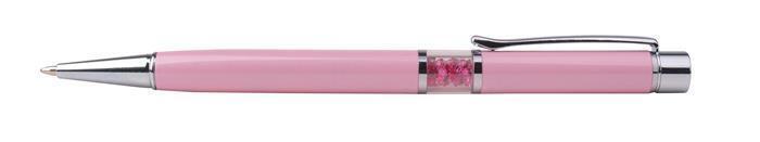 Kuličkové pero SWAROVSKI® Crystals, růžová, s tmavě růžovými krystaly, ART CRYSTELLA® 1805XGL243