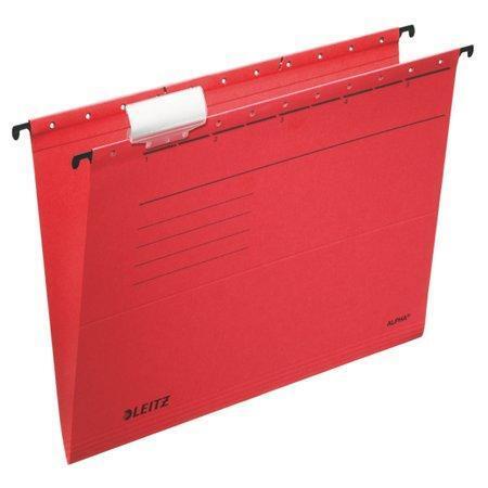 Závěsné desky "ALPHA®" typu V, červená, A4, karton, LEITZ