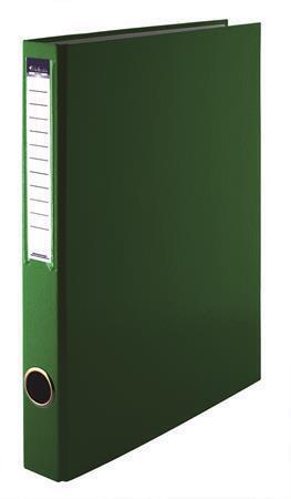 Pořadač dvoukroužkový, zelený, 35 mm, A4, PP/karton, VICTORIA