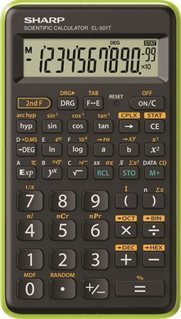 Kalkulačka vědecká "EL-501TBWHL", zlatá, 146 funkcí, SHARP