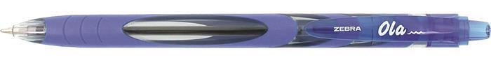 13942 Kuličkové pero "OLA", modrá, 0,27 mm, stiskací mechanismus, ZEBRA