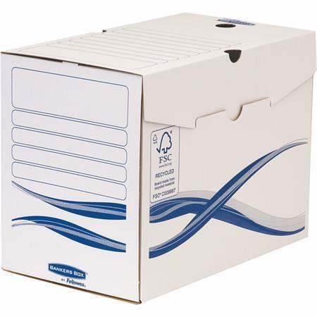 Archivační box "Bankers Box Basic", modro-bílá, A4, 200 mm, FELLOWES