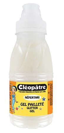 Třpytivý gel 250 ml NEON Bílá, CLEOPATRE