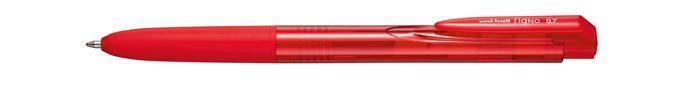 Gelové pero "UMN-155N", červená, 0,35 mm, stiskací mechanismus, UNI