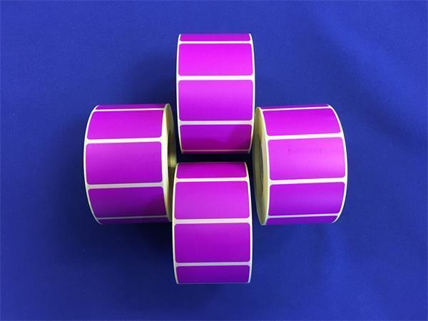 Label, thermo, 25×45 mm, 1000 label/roll, purple