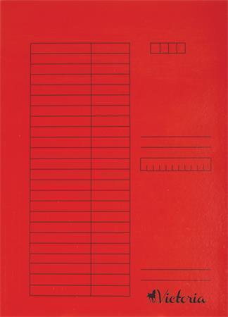 Desky s chlopněmi, červené, karton, A4, VICTORIA