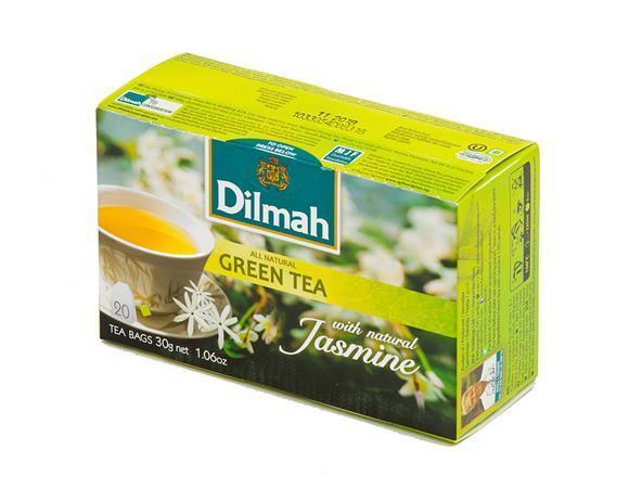 Zelený čaj, 20x1,5g, DILMAH, jasmínový květ
