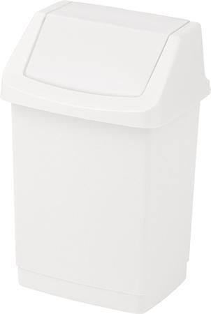Odpadkový koš, s výklopným víkem, 50 l, CURVER "Click-it" bílý