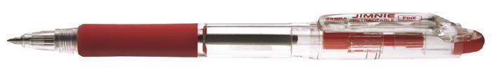 30653 Kuličkové pero "Jimnie", červená, 0,24 mm, s víčkem, ZEBRA