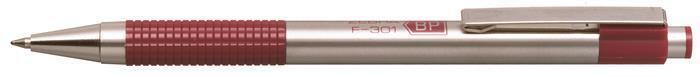 EF301WR Kuličkové pero "F 301", modrá, 0,24 mm, bordó tělo z nerezové oceli, ZEBRA