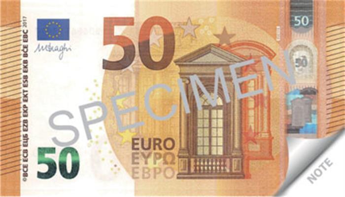 Poznámkový blok "50 Euro", 70 listů, 104 x 57 mm, PANTA PLAST 0423-0054-99