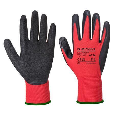 Ochranné rukavice "Flex Grip", červeno-černé, latexové, vel. M, A174R8RM