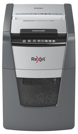 Skartovací stroj "Optimum AutoFeed+ 100X", mikrokonfety, 100 listů, REXEL 2020100XEU