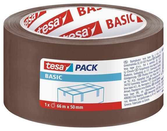 Balící páska "Basic 58571", hnědá, 50 mm x 66 m, TESA