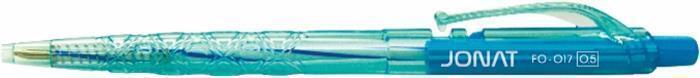 Kuličkové pero "Jonat", modrá, 0,25mm, stiskací mechanismus, FLEXOFFICE