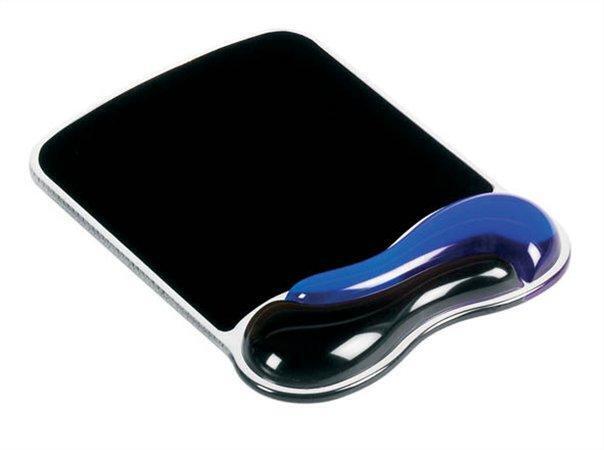 Podložka pod myš s gelovou opěrkou zápěstí, KENSINGTON "DuoGel", černá/modrá