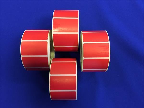Label, thermo, 25×45 mm, 1000 label/roll, red