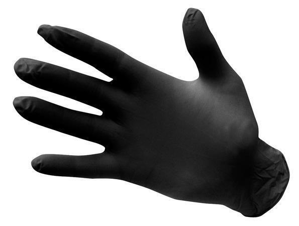 Ochranné rukavice, černá, jednorázové, nitrilové, vel. M, 100 ks, nepudrované, A925BKRM