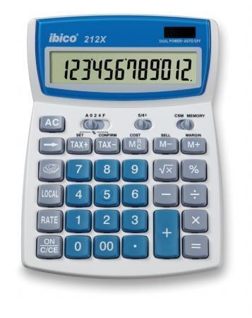 Kalkulačka, stolní, 12místný displej, IBICO "212X"