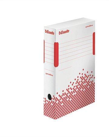 Rychle-složitelná archivační krabice "Speedbox", bílá, 80 mm, recyklovaný karton, ESSELTE