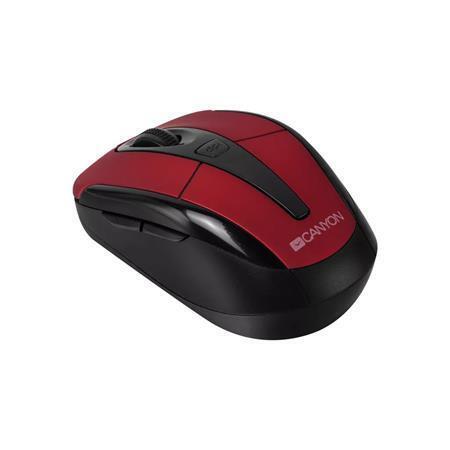 Myš "MSO-W6", červená, bezdrátová, optická, USB, CANYON CNR-MSOW06R