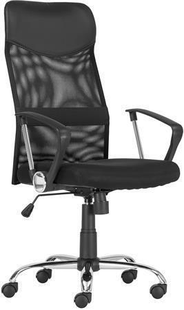 Kancelářská židle &quot;TENNESSEE&quot;, černá, síťovina, chromovaná základna