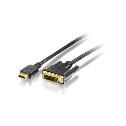 HDMI - DVI-D kabel, pozlacený, 3 m, EQUIP 119323
