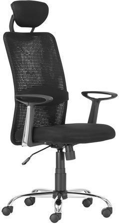 Kancelářská židle "Jackson", černá, síťovina, chromovaná základna