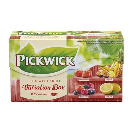 Černý čaj "Variation", 20 x 1,5 g, jahoda, tropické ovoce, lesní ovoce, citron, PICKWICK 4061438