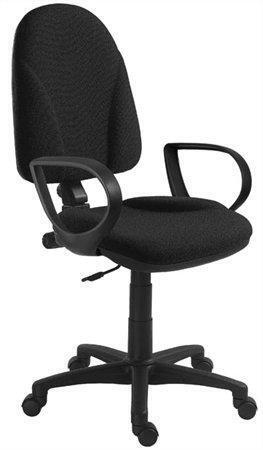 Kancelářská židle, textilní, černá základna, "1080", černá