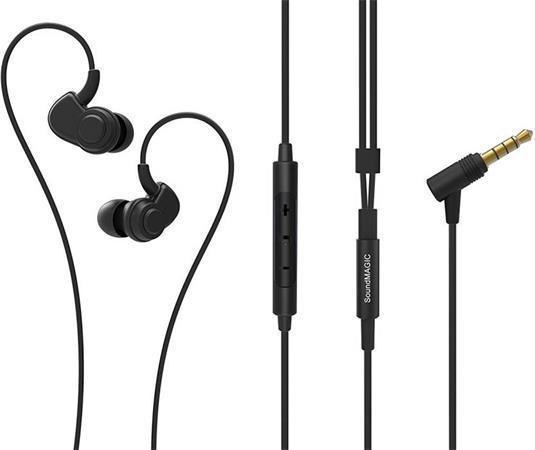 Sluchátka do uší "PL30+C", černá-šedá, mikrofon, ovládání hlasitosti, univerzální, kov, SOUNDMAGIC