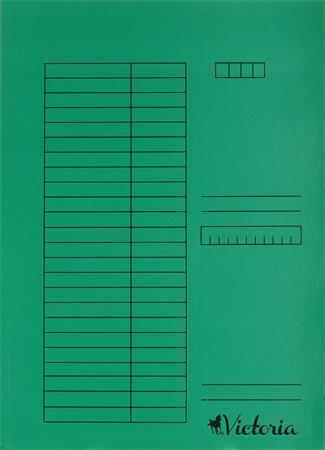 Desky s rychlovazačem, zelené, karton, A4, VICTORIA