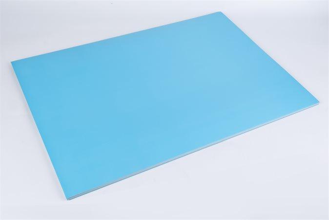 Dekorační karton, světle modrá, oboustranný, 48 x 68