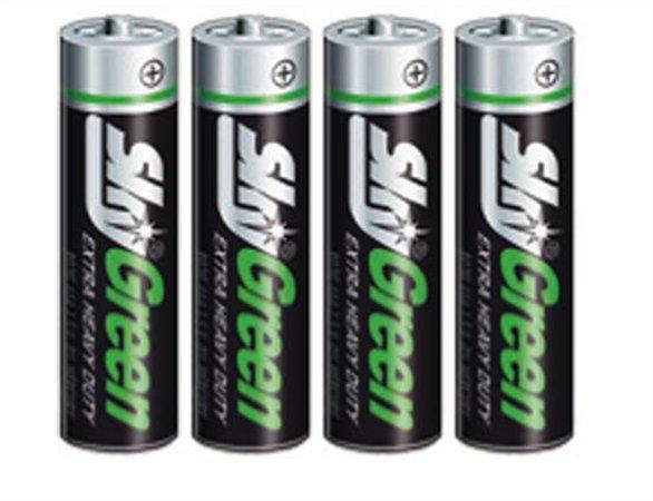 Baterie, AAA (mikrotužková), 4 ks v balení, SKY "Green"