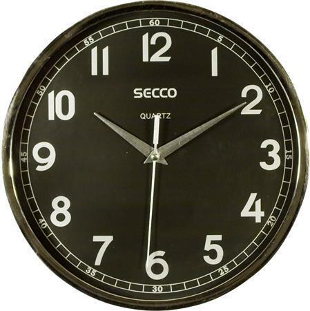 Nástěnné hodiny "Sweep second", 24,5 cm, rám - barva chrom, SECCO