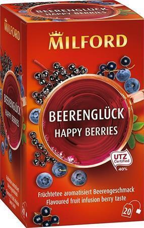 Ovocný čaj  "Happy berries", 20 x 2,5 g, MILFORD