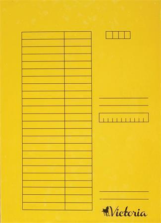 Desky s rychlovazačem, žluté, karton, A4, VICTORIA