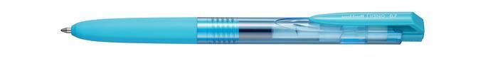 Gelové pero "UMN-155N", světle modrá, 0,35 mm, stiskací mechanismus, UNI