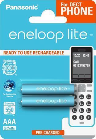 Nabíjecí baterie "EneloopLite", AAA (mikrotužková), 2x550 mAh, PANASONIC