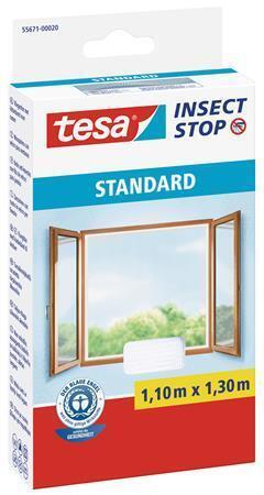 Síť proti hmyzu "55671", do oken, bílá, 1,1 x 1,3 m, na suchý zip, TESA