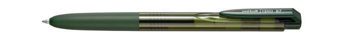 Gelové pero "UMN-155N", hunter zelená, 0,35 mm, stiskací mechanismus, UNI