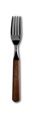 Vidlička, sada 6ks, dřevěná rukojeť, nerezová ocel, 20,5 cm